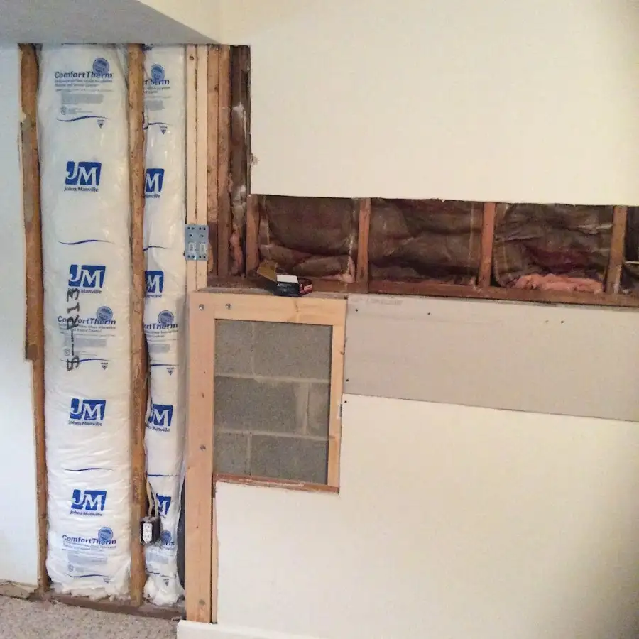 Wall insulation replacement during Basement Flood Cleanup in Tamarac